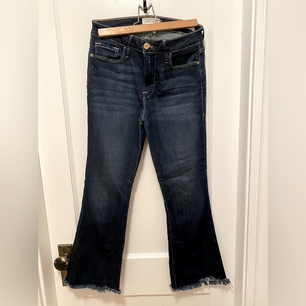 Frame le crop mini boot jeans